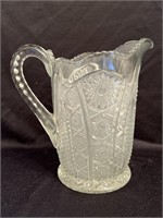 Imperial Daisy and button pitcher 8 1/2” tall
