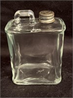 Vintage small glass oil jug 3 1/2”