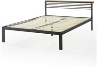 Mellow HYLLE Queen Platform Bed w/ Headboard Shelf