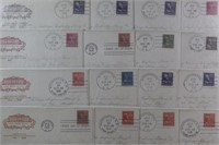 US Stamps 1940s-1950s First Day Covers, mostly una