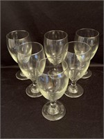 (6) Water goblets 7” tall