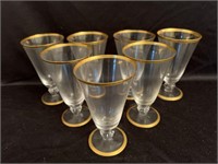(7) Crystal water goblets 6” tall