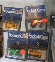 4-- TOMY POCKET CARS VEHICLES