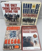 C7) 4 Military War History Books Marines Combat