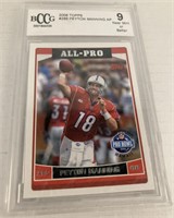 (M) Peyton manning 2008 Topps mint 9 bccg graded