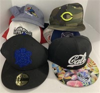 (M) vintage sports hats 9 total