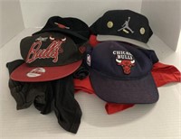 (M) Chicago Bulls hats and shirts