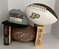 (M) mike Allstott signed football and Purdue