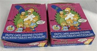 (T) the Simpson 1990 wax boxes trading cards 36