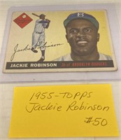 (S) Jackie Robinson 1955 Topps no 55 baseball