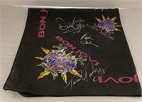(S) Bon Jovi signed scarf 24 x 21 not