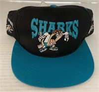 (S) sharks vintage SnapBack hat w/tag