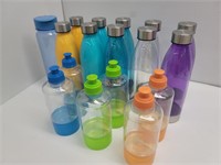 17 Assorted New Colorful Water Bottles