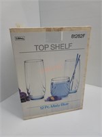 New Sealed Libbey Top Shelf 12pc Glass Set