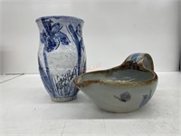 Tonala Ceramic Gravy Bowl and Vase