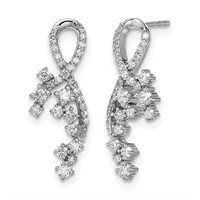 1/2 CTW Crossover Scatter Diamond Earrings