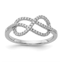 Diamond Celtic Knot Ring 14k White Gold