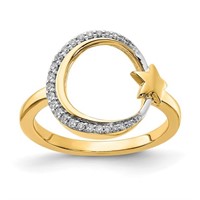 Celestial Diamond Ring 14k Yellow White Gold