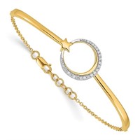 14k Gold & Diamond Celestial Bracelet