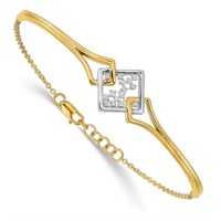 14k Two-Tone Gold & Diamond Bracelet
