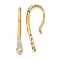 14k Yellow Gold & Diamond Drop Earrings