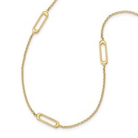 Polished 14k Yellow Gold Fancy Link Necklace