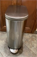 Simple Human Step Pedal Trash Can W/ Extra Bags