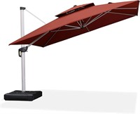 PURPLE LEAF 12' Patio Cantilever Umbrella, Deluxe