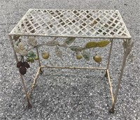 Wrought Iron Fruit Motif Accent Table