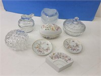 Lot of candy dishes and trinket boxes