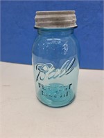 #13 Blue Qt  Ball Jar with Zinc Lid