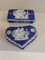 wedgewood England Trinket Boxes 1 chipped