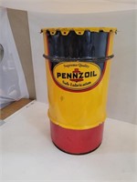 PENNZOIL  Motor Oil Metal Barrel 27"h