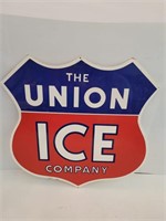The Union ICE COMPANY Metal Sign 25 x 25"