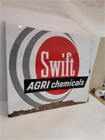 SWIFT AGRI Chemicals Metal Sign 35 x 36"