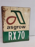 ASGROW SEED CORN FArm Metal Sign 20 x 16"Green