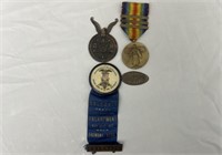 WWI Medal & Other Antique Medals
