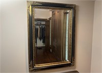 43"x32" Black & Gold Wall Mirror