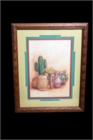 Framed Cactus Artwork