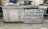 Large Workshop Table/Cabinet
