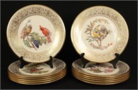 Set 12 Lenox Porcelain 10 3/4" Boehm Bird Plates