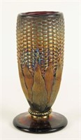Northwood Carnival Glass Signed Amethyst Vase