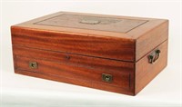 Solid Mahogany Silverware Case with Brass Fittings