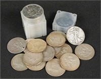 20 Unc. & 15 Circ. Kennedy Silver 1/2 Dollars