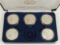5 Morgan "S" BU. Silver Dollars 1878 - 1882