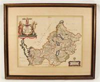 The County of West Meath Hand-Coloured Map 1685