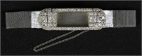 Platinum Ladies Watch Case & Band w/132 Diamonds