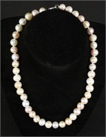 Strand of 10mm Cultured Pearls 17" Necklace