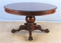 Mahogany Dining Table w/ Carved Legs & Claw Feet