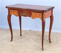 Louis XV Style Marquetry Inlay Game Table